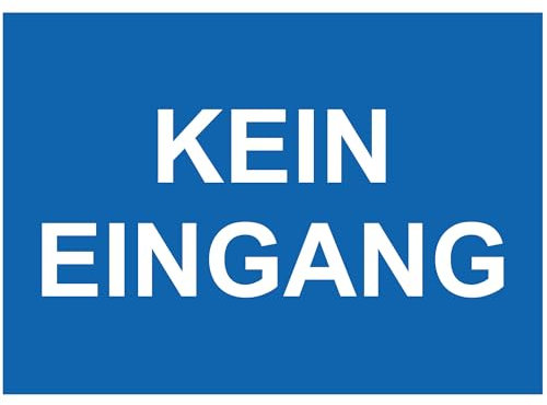 Indigos UG - Schild Kein Eingang - 297x210 - Hotel, Firma, Schutz, KITA, Arzt, Praxis - Sicherheit - Warnung - Aluverbundplatte 3mm, Wohnung - Hinweisschild - Warnschild