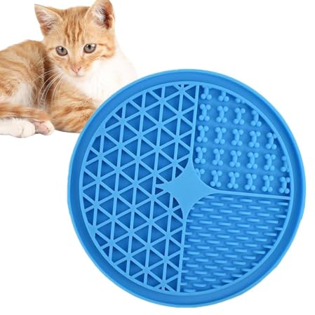 syayw Tapis de léchage pour Chien avec ventouses, mangeoire Lente en Silicone - Tapis à lécher Doux et sûr,Tapis à lécher Durable pour Chien, antidérapant, divertit Les Animaux de Compagnie et