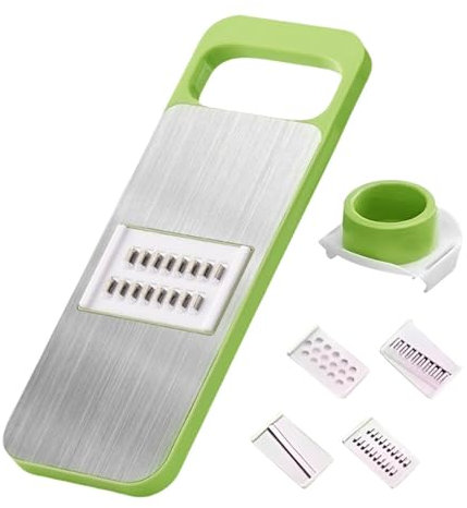 Cortador de verduras versátil - Juego de rebanadora de alimentos multifuncional, picadora de verduras multiusos | Herramienta para cortar y cortar en con cuchillas intercambiables, rallador para