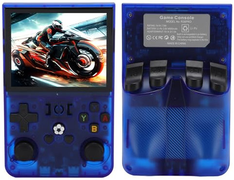 R36PRO Handheld Game Console, Retro Video Game Console 3.5 Inch IPS Screen 640x480 Open Source Game Player, Retro Gaming Console 4000mAh Battery Supports 60+ Emulator Multiple