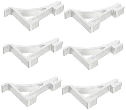 JEWEDECO 6pcs Metal Refrigerator Shelf Clips Heavy-duty Aluminum Freezer Hooks for Fridge Organizer Sturdy and Easy to Install Refrigeration Accessories