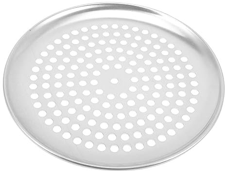 Genérico Bandeja para Pizza de Acero Inoxidable Pizza Pan hornos de Bandeja y Rejilla para cocinar Molde para Pizza Bandeja de Pizza para Horno Bandeja para Hornear con Agujeros