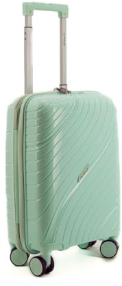 NPLE Family-Trolley Bagaglio a Mano XS Verde, Valigia Sottosedile EasyJet Ryanair in Polipropilene con 4 Ruote Doppie Rimovibili, Chiusura a 3 Combinazioni, 31,5L