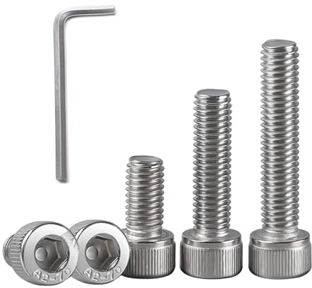 QANCEN 20 pezzi M6x20mm Viti a Testa Cilindrica con Esagono Incassato, Acciaio Inossidabile A2 V2A, Bulloni a Testa Esagonale con Chiave Esagonale