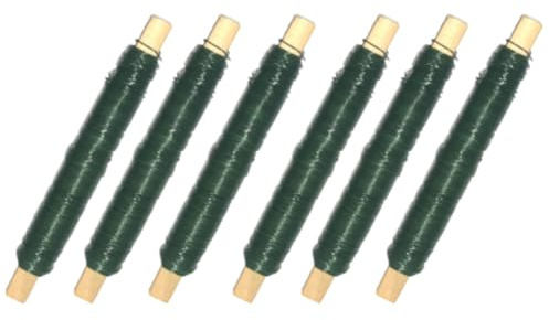 Wickeldraht 6 Stück vielseitig Biegbar Flexibel bindedraht auf Holzwickel blumenwickeldraht bindedraht geglüht zur Befestigung Pflanzen Für Dekoration Blumenarrangements Bastelmaterialien