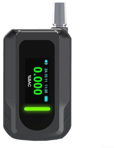 Floweringbeter D2000 Testeur d'alcool électrochimique rechargeable avec capteur avancé et processeur double cœur, éthylotest portable avec mode sans contact et design anti-chute