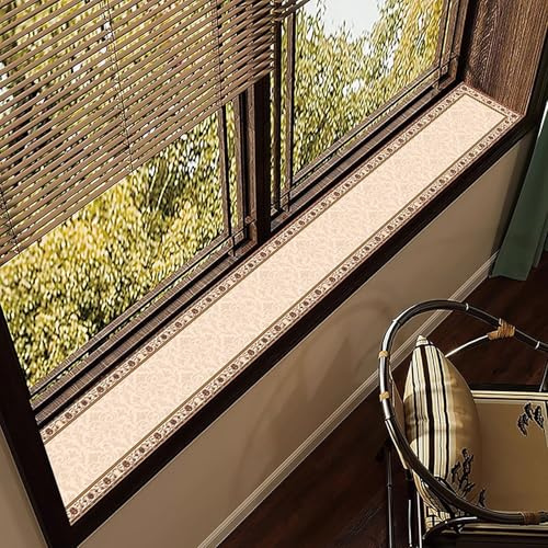 Tappetino per Davanzale Tappetino per Davanzale Stretto, Tagliabile, Cuscino per Finestra Impermeabile e Antipolvere, Tappetino di Ricambio per Davanzale con Supporto Antiscivolo(180x25cm(71x10in))