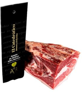 El Catedrático | Jamón de Bellota 100% Ibérico | Taco 800gr | Etiqueta Negra Premium | Curación 36 Meses | Cerdos Criados en Libertad Alimentados con Bellotas