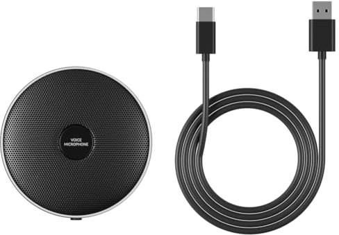 Duanthry Microfono da conferenza USB, Microfono omnidirezionale a condensatore per PC, Computer Portatile e videoconferenze