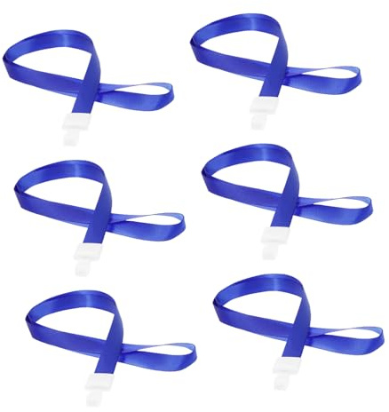 ABOOFAN 50 Stück Leichte Multifunktionale Ausweishalter Lanyards in Dunkelblau Langes Schlüsselband für Damen und Herren Tragbares Badge zubehör für Büro Messe und Schule