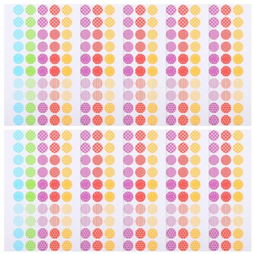 ELAYARD Etichette Adesive di Rinforzo Colorate Buchi per Proteggere Fogli, 10 Fogli in Pvc Autoadesivo per Decorare e Adesione Stabile, per Schede Comportamentali e Libri di Ricette