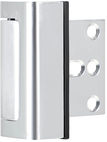 Vaguelly Serratura Sicurezza Porta in Alluminio Rinforzata Resistente Facile Installazione con Viti Antisfondamento per Porte Battente Interno Blocco Sicuro per Casa