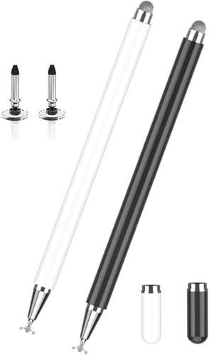 Stylus Pen Android/IOS Pad für Lenovo M11/10/9 Idea Pro Tablet für Samsung Galaxy Tab A9+/A8/A7 Schreibstift Eingabestifte Android Tablet 15/14 Stift für Alle Tablets (Schwarz/weiß)