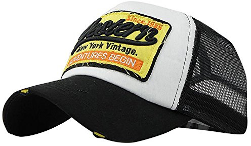 Cocila Cappelli Casual Hip per Uomo Cappellino Estivo in Rete Cappellini da Baseball Ricamati Donna Fischietto Bambina (Black One Size) Calotta sottocasco Moto Cappello Lungo Uomo Berretti con