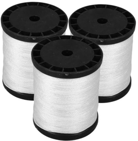 Didiseaon 3 Rolls Masonry Nylon String Line, Tough Twisted Nylon Twine for Construction and Bricklaying, Durable Light-Colored Building Lines for Outdoor Masonry Projects