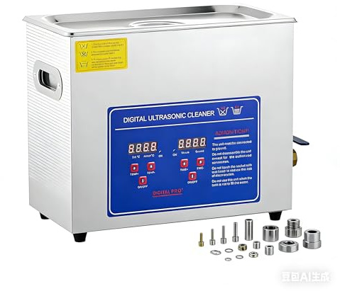 Commercial Ultrasonic Cleaner with Digital Timer and Heater for Jewelry, Watches, and Industrial Parts