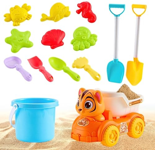 Kid Beach Toys,Sandbox Building Kit With Molds, Bucket & Shovels - Sandbox Toys for Kids,for Boys Girls Teens Adult Kindergarten Birthday New Year School Nursery Backyard Yard