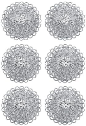 Abaodam 10pcs Creative Copper Metal Cockade with Delicate Round Flower Decor for Dress and Jewelry, Portable and Easy to Use Fashion Accessory for DIY Clothing and Wedding Jewellery