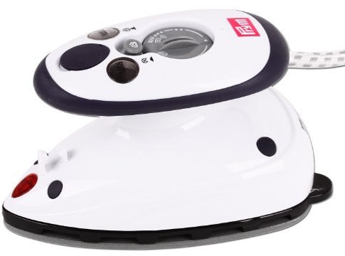 Prym Mini-Dampfbügeleisen -- Nur 420g -- Netzspannung umschaltbar | Kleines Reise-Bügeleisen, Trockenbügeleisen mit und ohne Dampf | Handlicher Dampf-Bügelautomat zum Nähen | Leichter Dampfglätter zum Bügeln