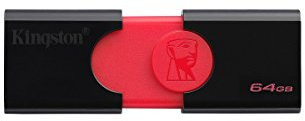 Kingston Digital DT106/64GBET 64GB USB 3.0 Data Traveler 106 Flash Drive Type-A USB Memory Stick backwards compatible with 2.0 USB up to 100 MB/s