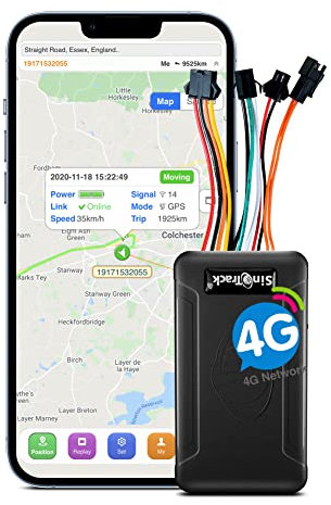 SinoTrack 4G Vehicle GPS Tracker,ST-906L Dispositivo de localización de automóviles GPS en Tiempo Real para automóviles, Motocicletas,Taxis y autobuses