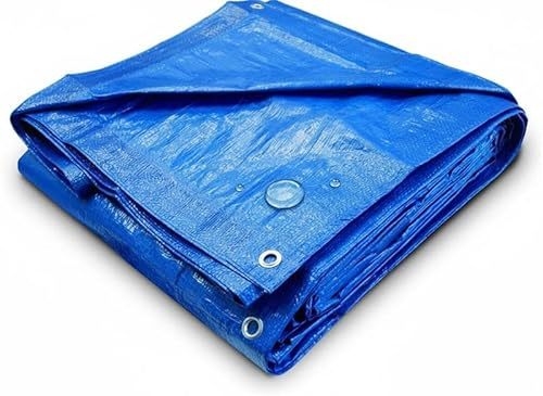 EPISENT Blue Waterproof Tarpaulin – Heavy Duty Tarp Sheet with Reinforced Edges & Rust-Free Eyelets – UV Resistant ground sheets Multipurpose Cover for Camping, Garden, Car & Outdoor (6' x 9' feet)
