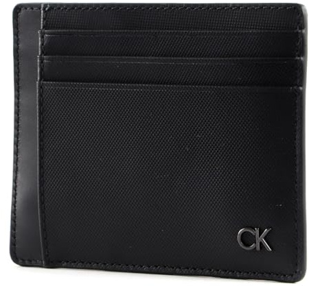 Calvin Klein Ck Clean Pq Id Cardholder Geldbörsen, Herren, Schwarz (Ck Black), Os