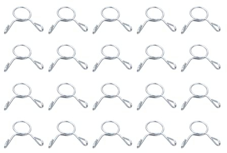 sourcing map 50 Stk. Schlauchschellen, 6mm ID für 4.5-5mm Benzinschlauch Schellen, 65Mn Stahl Kraftstoffleitung Rohrschellen für Luftschläuche Wasserschläuche Silikonschläuche