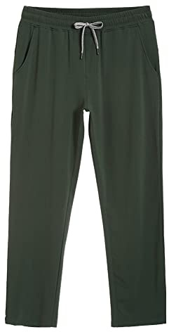 maamgic Jogginghose Herren Baumwolle Leichte Trainingshose Lang Zip‑Tasche | Bequem & atmungsaktiv, 4‑Wege‑Stretch, gerader Schnitt, 3 Taschen, Elastikbund, pflegeleicht, ideal für Yoga, Laufen & Alltag