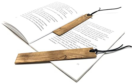 D.O.M. Lesezeichen aus Olivenholz personalisiert (Ihr persönlicher Schriftzug)