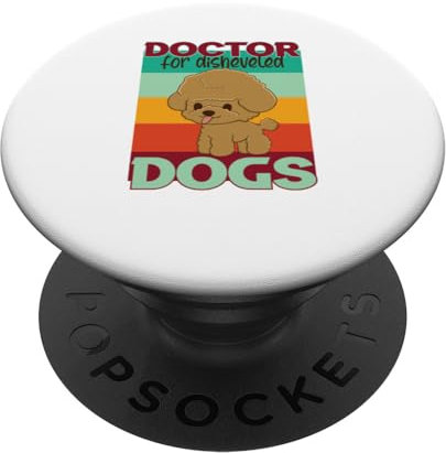 Ironischer Spruch Zerzauste Hundepflege PopSockets mit austauschbarem PopGrip