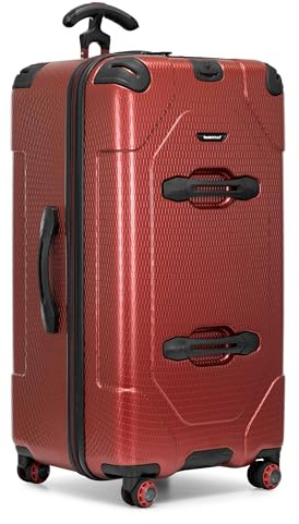 Traveler's Choice Maxporter II Polycarbonate Hardside Trunk with Spinner Wheels, Red, 31-Inch Large Trunk