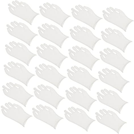 Gadpiparty 12paar Dicke Baumwollhandschuhe Weiße Abriebfeste Arbeitshandschuhe Für Damen Und Herren Für Gartenarbeit Und