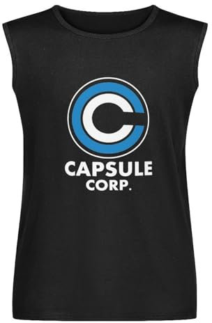 Capsule Corp Dragon Gifts Roshi Goku Ball Nerd Mens T-Shirt Unisex Sleeveless Tops Black Vest Tank Tee XXL