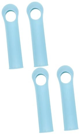 ABOOFAN 4 Stück Drücken Wischmop Stielgriff Für Kehrbesen Stangenadapterspitzen Stock Griff Für Bodenreinigungsbesen Mopp Besen-ersatzstielgriff Klar Endkappen Für Besenstiel Pole Plastik