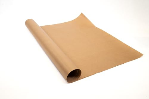 Rouleau de papier kraft brun vergé, 35 cm x 100 mètres. Cal'paq