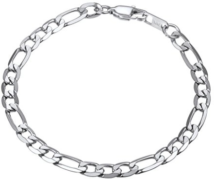 PROSTEEL Herren Armband glänzend Edelstahl Figarokette Armband Gold/Silber/Schwarz 3+1 Glieder Link Kettenarmband Armkette Armreif 6mm/9mm/13mm breit, Länge frei wählbar