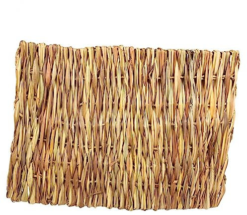 Happyyami Estera De Pasto Marino Comestible para Mascotas, Fibra Natural, Tamaño 40x28 Cm, para Jaulas y Juego, Adecuada para Conejos, Hámsteres y Cobayas, Paquete De 2 Unidades