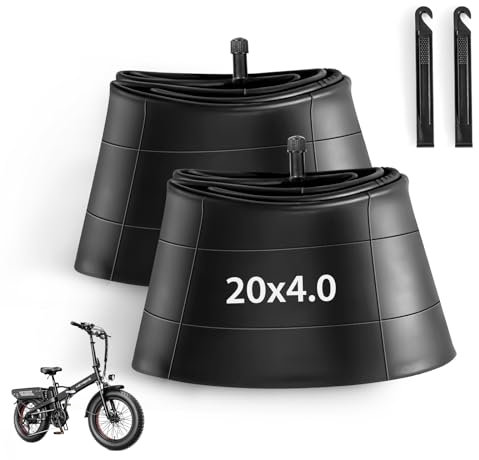 2er-Pack 20 Zoll Schlauch AV32mm Ventil, 20 x 4.0 Pannensichere Fahrradschläuche Kompatibel 20 Zoll EBike/Elektrofahrrad/Mountainbike