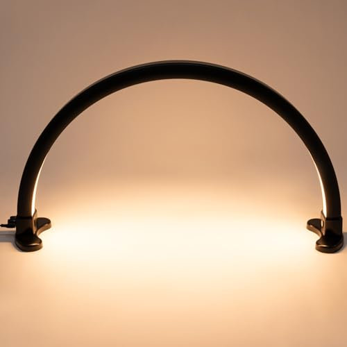 KiwiHood LED-Halbmond-Schreibtischlampe 3600LM dimmbare LED-Halbmondlampe mit einstellbarer Helligkeit (2700-5600K) ür Maniküre, Gesichtsbehandlungen, Wimpernverlängerungen und mehr
