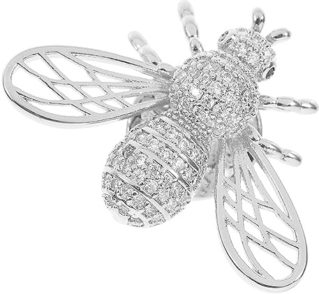 GAROZATION Vintage Bienenbrosche mit Zirkonsteinen Modische Anstecknadel für Kleidung Robuste und Verschleißfeste Brosche Dekoratives Accessoire für Damenjacken Rucksäcke und Pullover
