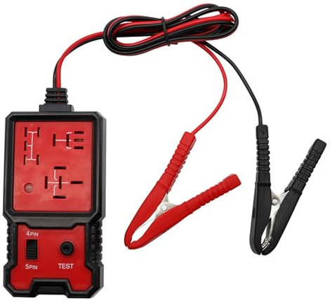 Fyrdyn Probador de Relés para Automoción | Kit De Pruebas De Relés | Verificación Sistemas Eléctricos Con Pinzas Para Mantenimiento Vehículo y Solución Problemas Circuitos