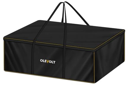 OLEVOLT Borsa per Cuscini da Esterno Impermeabile Sacca per Albero di Natale 600D Oxford Anti UV Borsa di Stoccaggio per Esterni Custodia Protettiva per Cuscini da Giardino 125x80x45cm