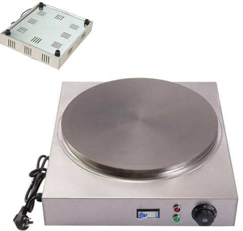 YIGECHENXIN 40CM, Máquina eléctrica de Pancakes Antiadherente para el hogar, sartén Ajustable con Control de Temperatura, Adecuada para Pancakes, Tocino y Tortillas de maíz.