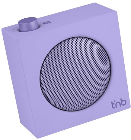 T'nB - Enceinte Bluetooth Rainbow Cube, Son Clair et Équilibré 5 W, Autonomie 10 H, TWS Stéréo, Radio FM, Carte Micro SD, Entrée Jack 3,5 mm, Format Compact 10 x 10 cm - Violet Lilas