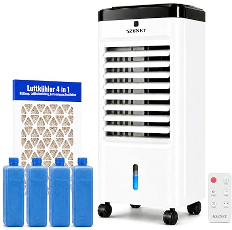 ZENET Luftkühler & Klimaanlage Mobil ohne Abluftschlauch 4-in-1 (3.5L, 65W)