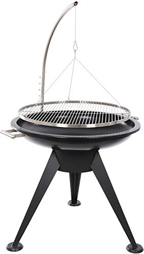 Deluxe XXL BBQ 65 cm Schwenk Grill Dreibein Feuerschale Edelstahl Designgrill Schwenkgrill