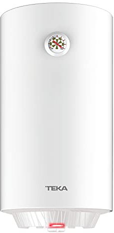 Teka EWH 80 C - Termo Eléctrico, Capacidad 80 L, Instalación Vertical, con Termómetro y Válvula de Seguridad, Termo Eléctrico Vertical, Color Blanco