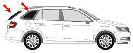 Solarplexius Auto-Sonnenschutz Scheiben-Tönung passgenau für Skoda Fabia III Typ NJ Kombi Bj. 14-20 Keine Folie 3 er Satz-Kofferraum