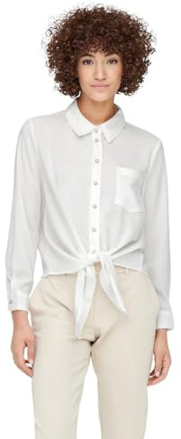 ONLY ONLLECEY LS Knot Shirt Noos WVN Blouse, Cloud Dancer, XL Femme